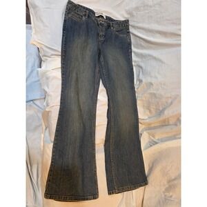 ROUTE 66 Flare Leg Jeans Blue Low Rise Denim  Sz 12A 34x33